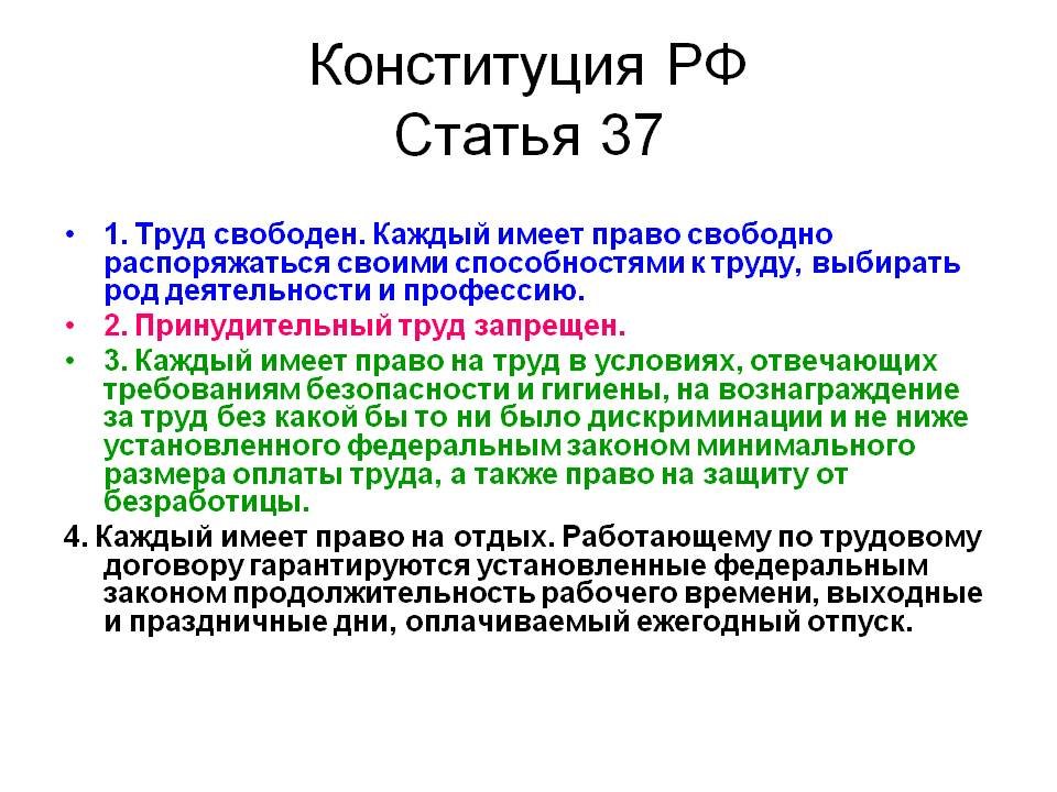 37 пункт 3. Трудовой кодекс РФ ст 37. Статья 37 Конституции РФ. Ст. 37 Конституции РФ провозглашает. 37 Статья Конституции Российской.