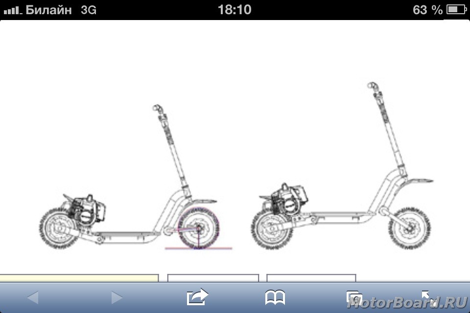 Самокат с мотором своими руками чертежи